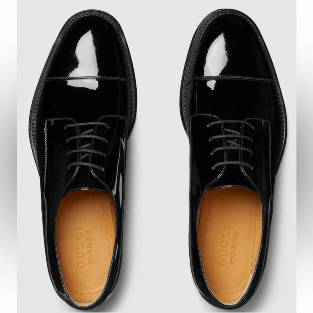 Gucci Men's Black Leather Shoes NWT great for wedding season